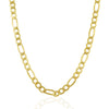 6.5mm 14k Yellow Gold Lite Figaro Chain